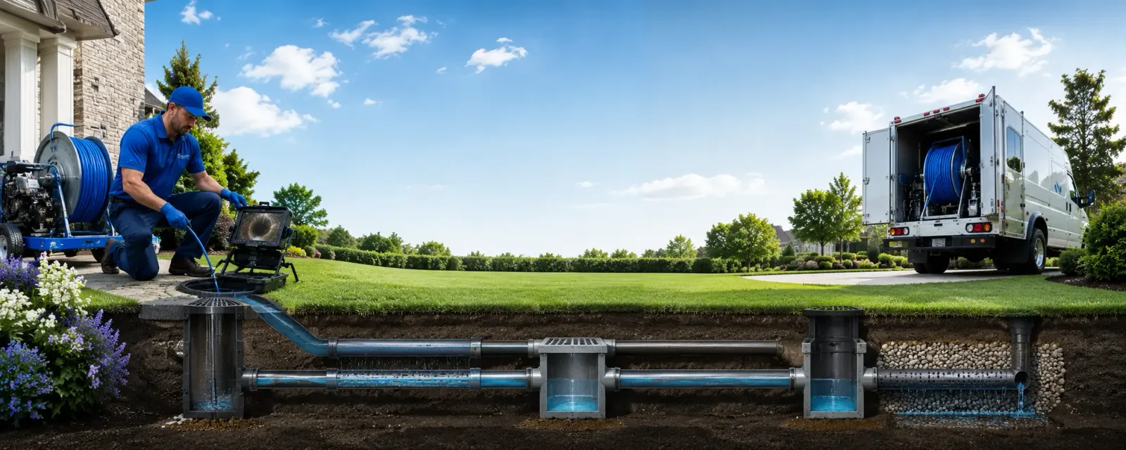 Outdoor drain cleaning information for South Windham, CT